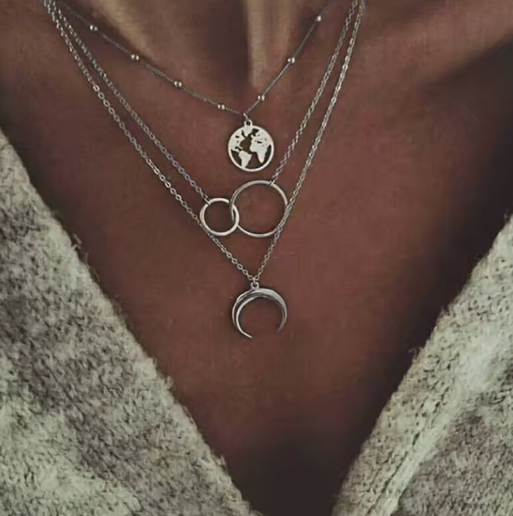 🌟 Lunaria TwinLight Necklace Set 🌟