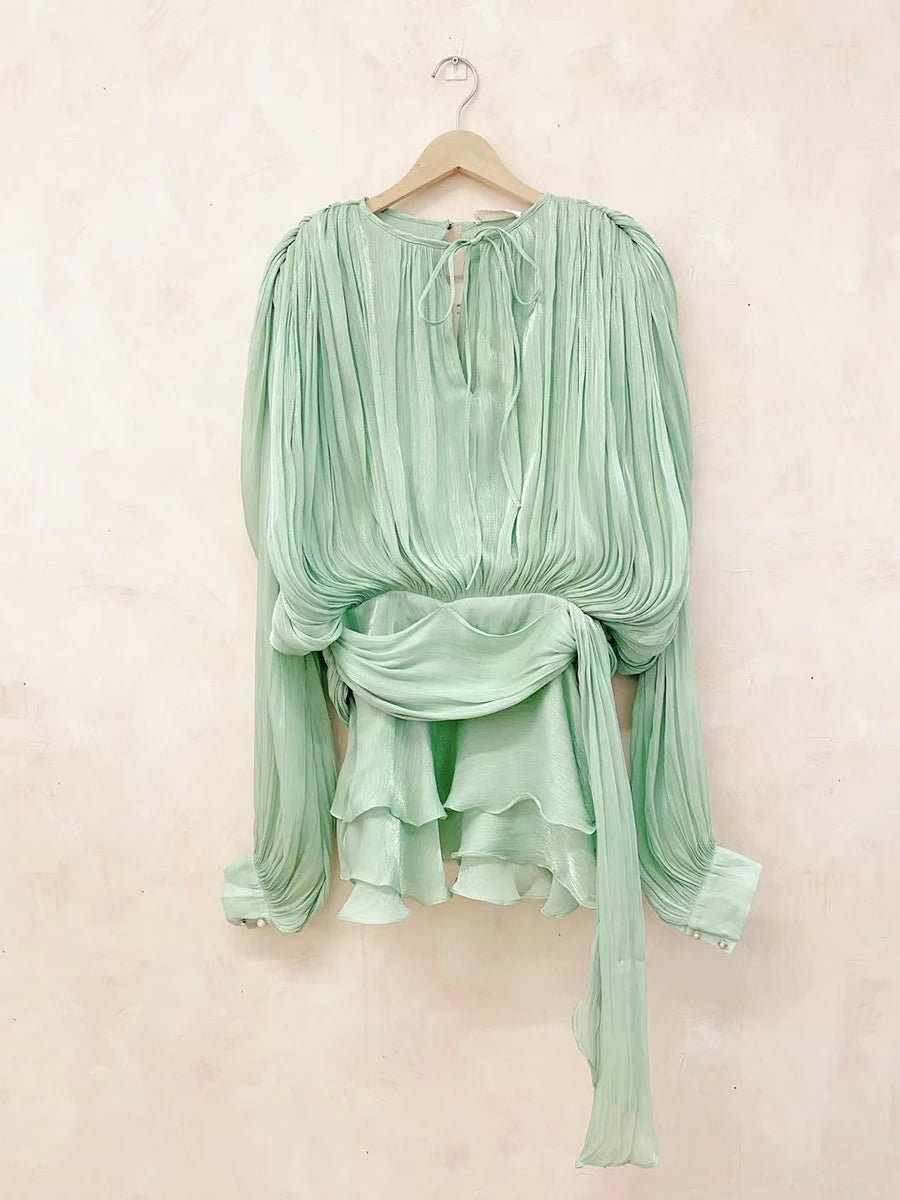 Bloom of the Night Blouse Mini Dresses by Lunaria's