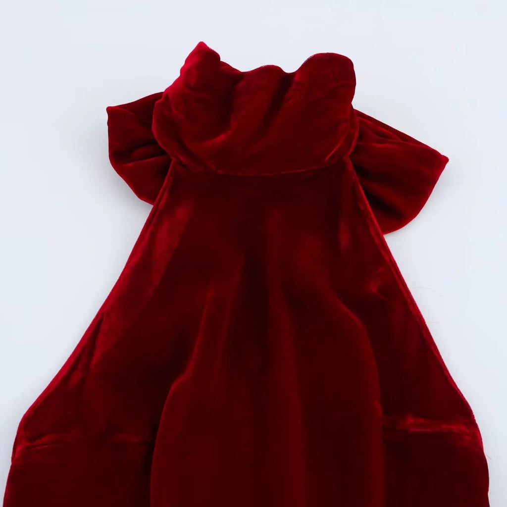 ✦ Garnet Eclipse Bow-Back Gown 𓆃