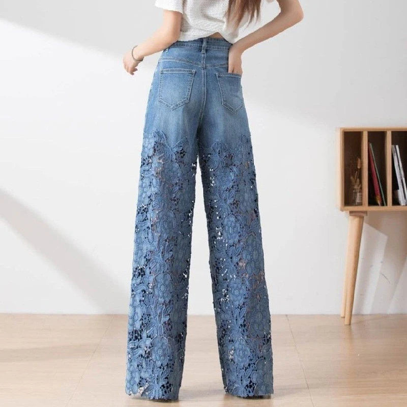 Moonlace Wide-Leg Jeans by Lunaria’s