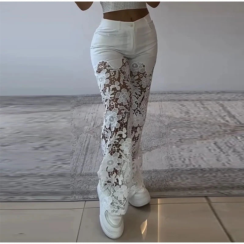 Moonlace Wide-Leg Jeans by Lunaria’s