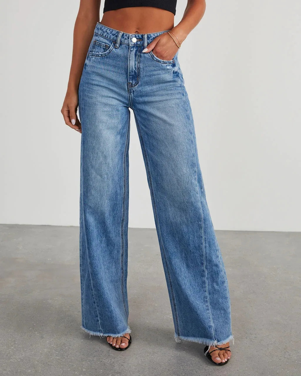🌿 Lunaria Horizon Wide-Leg Jeans