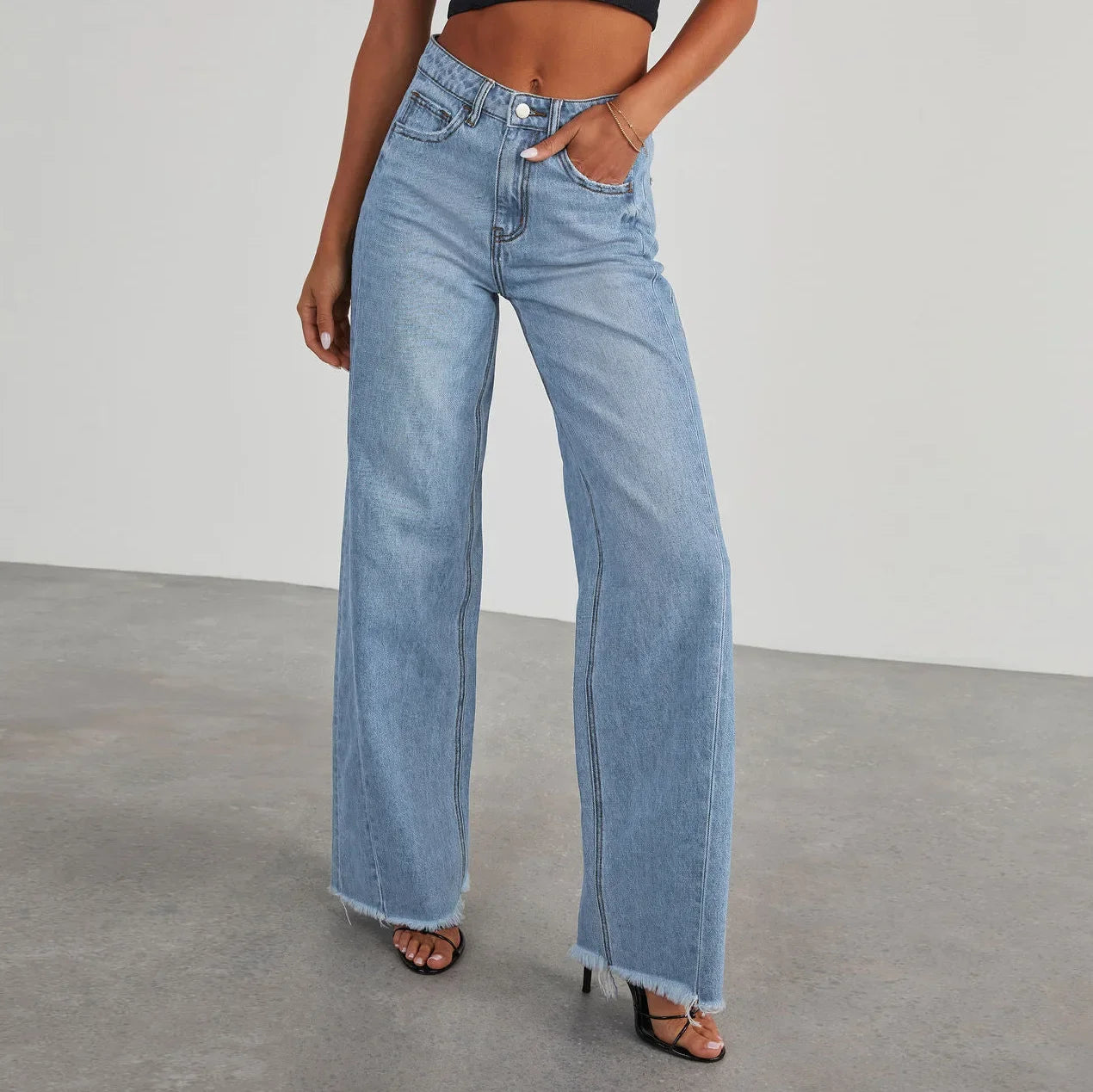 🌿 Lunaria Horizon Wide-Leg Jeans