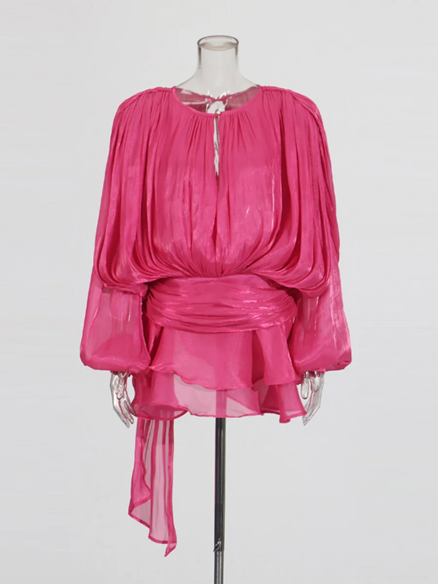 Bloom of the Night Blouse Mini Dresses by Lunaria's