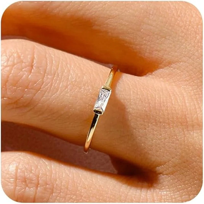 🌈 Lunaria BaguetteAura Birthstone Ring 🌈
