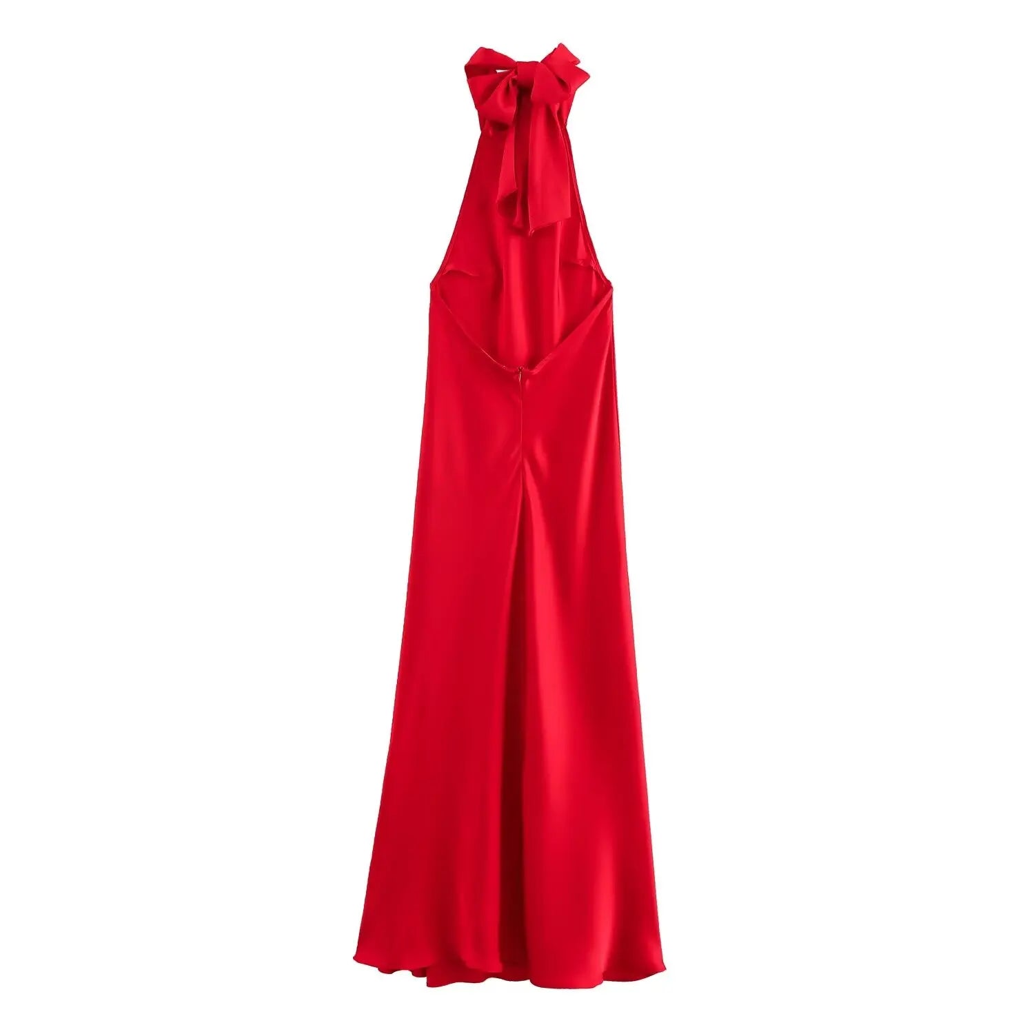 ✦ Garnet Eclipse Bow-Back Gown 𓆃