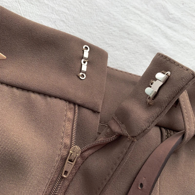✦ Lunaria Axis Belted Tailor Shorts