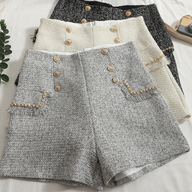 ✦ Lunaria Nocturne Tweed Shorts