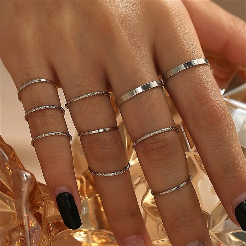🌙 Lunaria SerpentMoon Ring Set 🌙