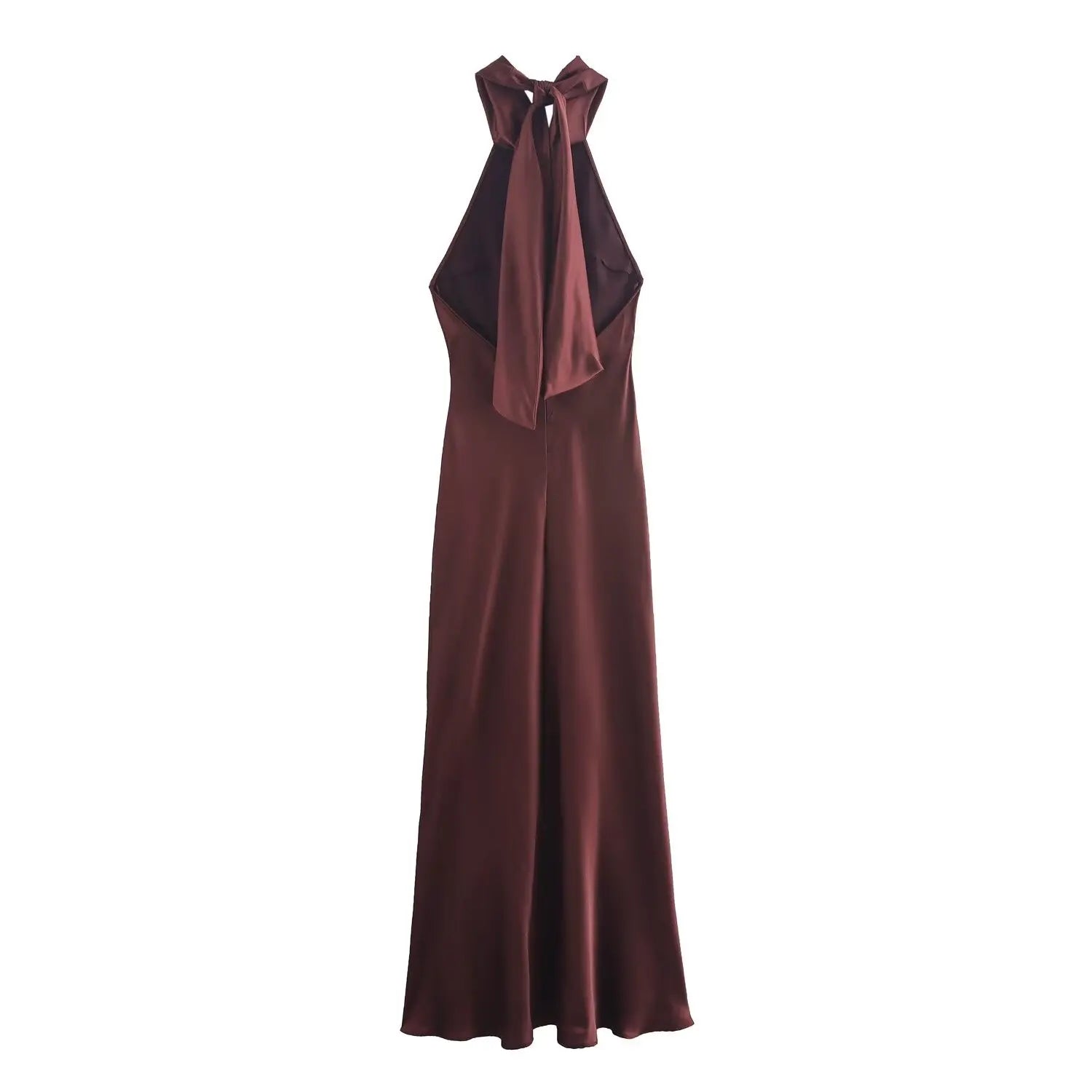 ✦ Garnet Eclipse Bow-Back Gown 𓆃