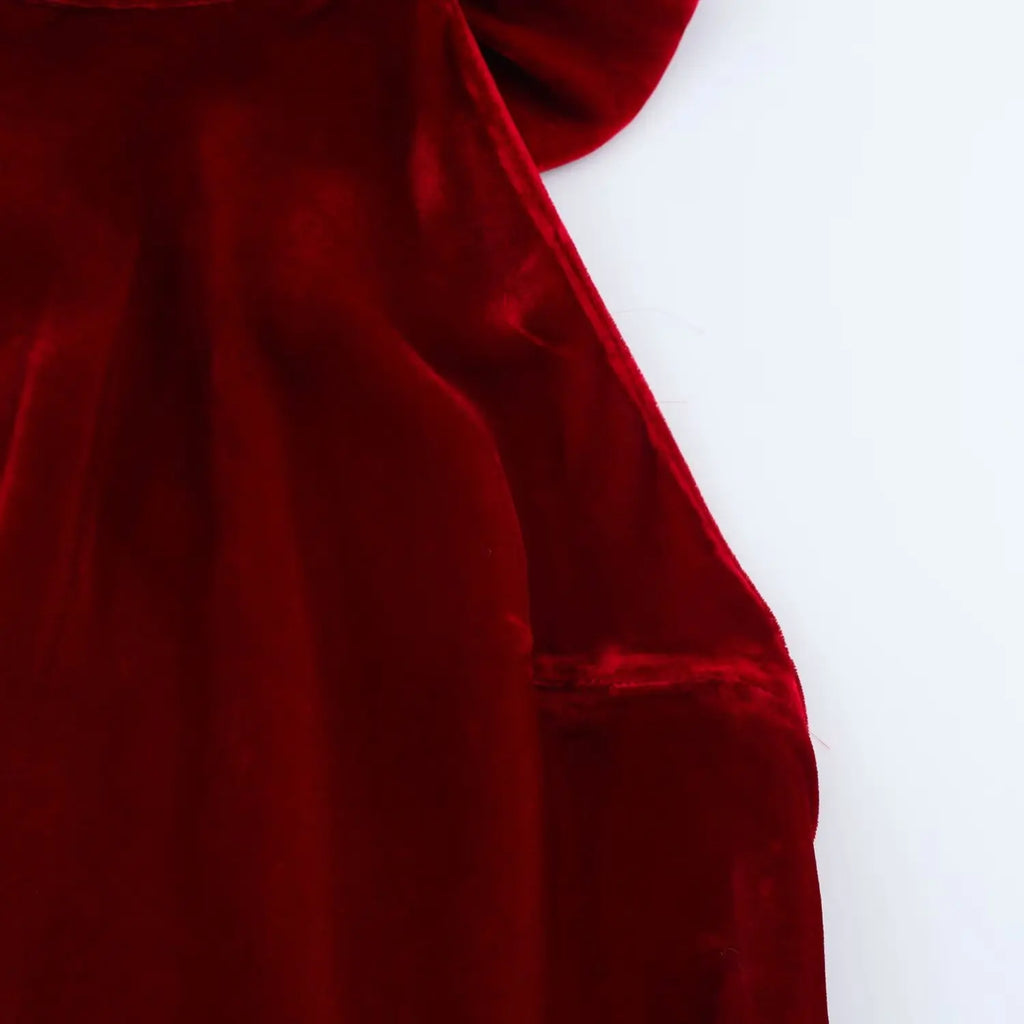 ✦ Garnet Eclipse Bow-Back Gown 𓆃