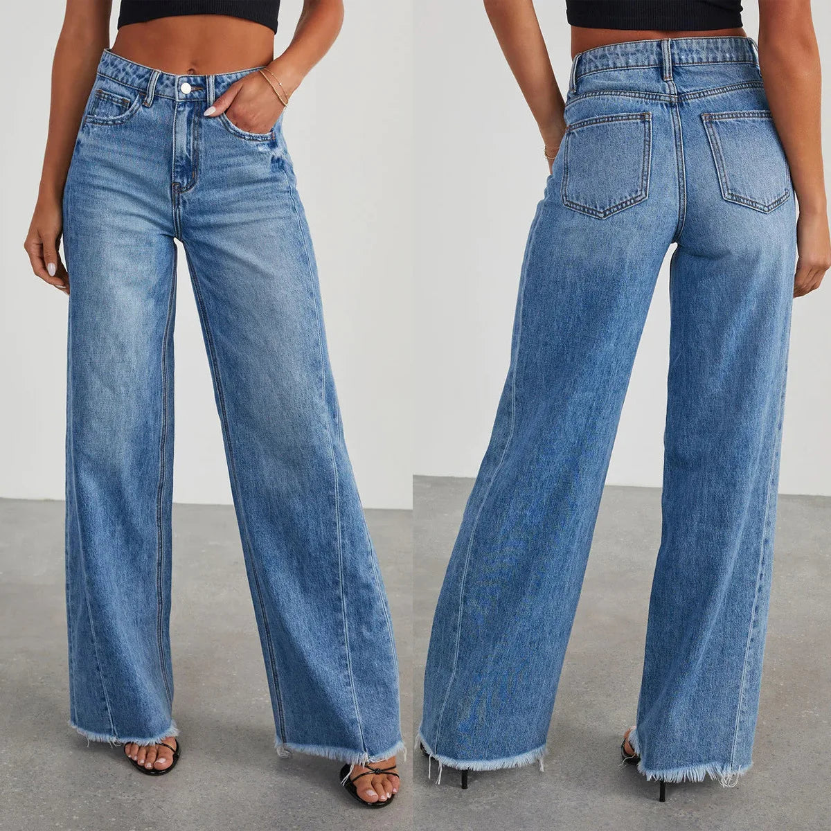 🌿 Lunaria Horizon Wide-Leg Jeans