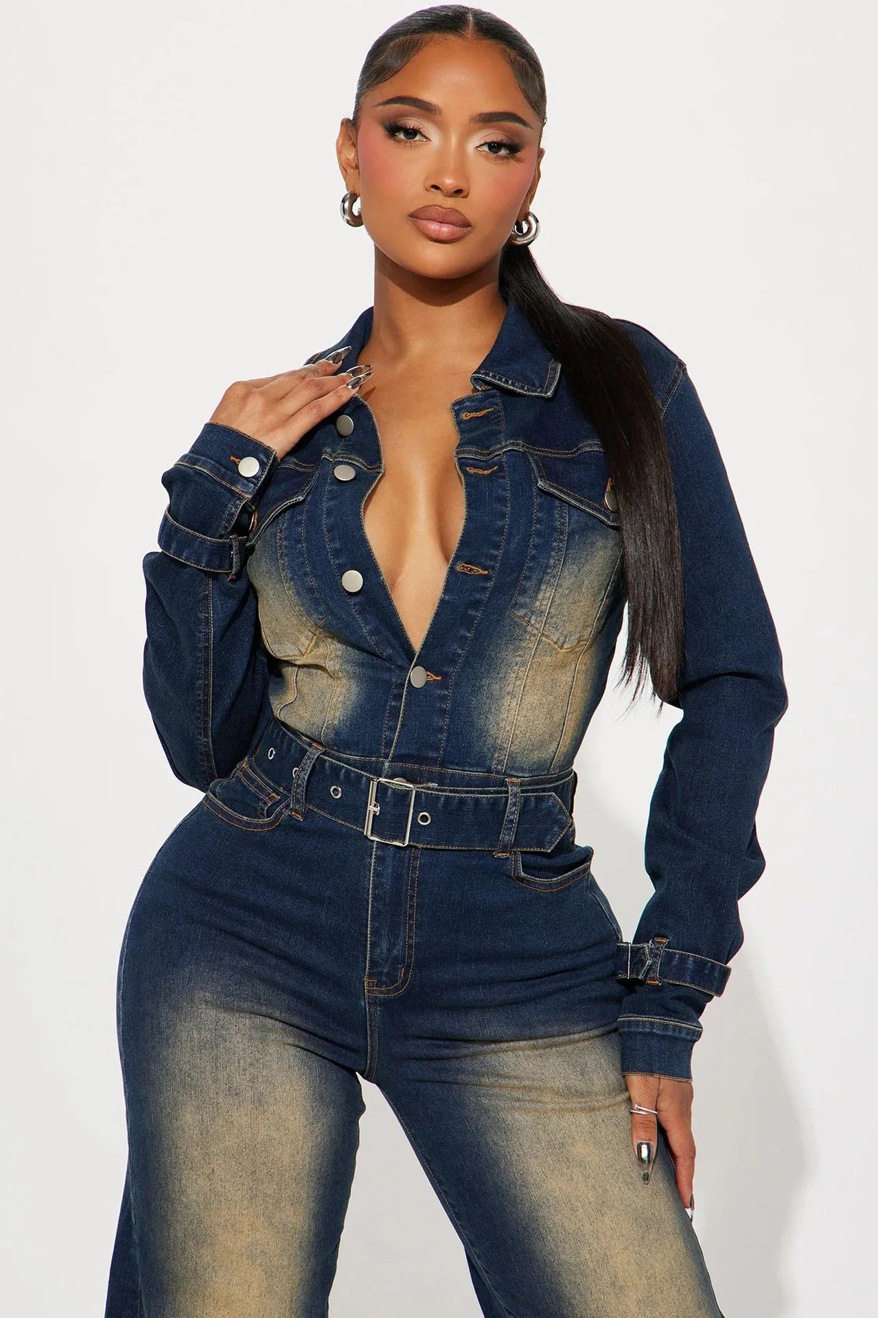 🌑 Lunaria Eclipse Denim Jumpsuit