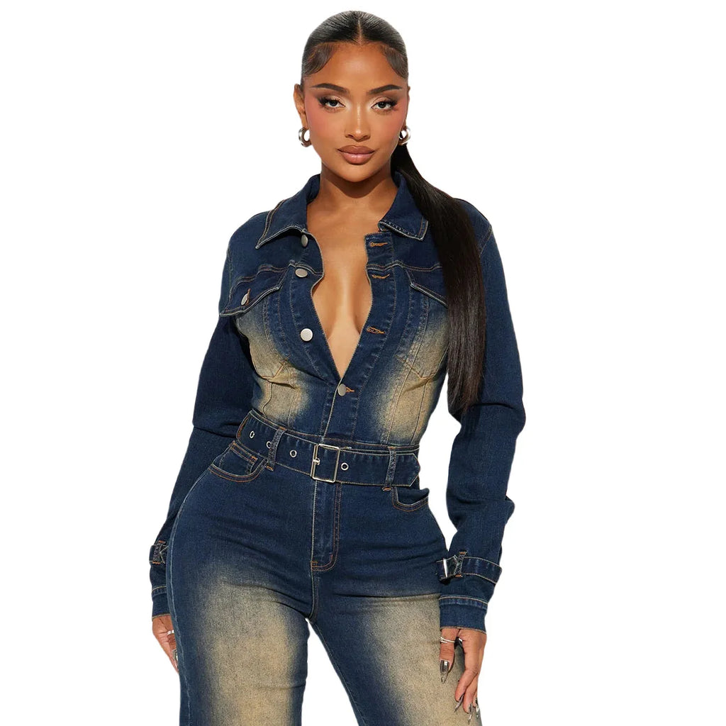 🌑 Lunaria Eclipse Denim Jumpsuit