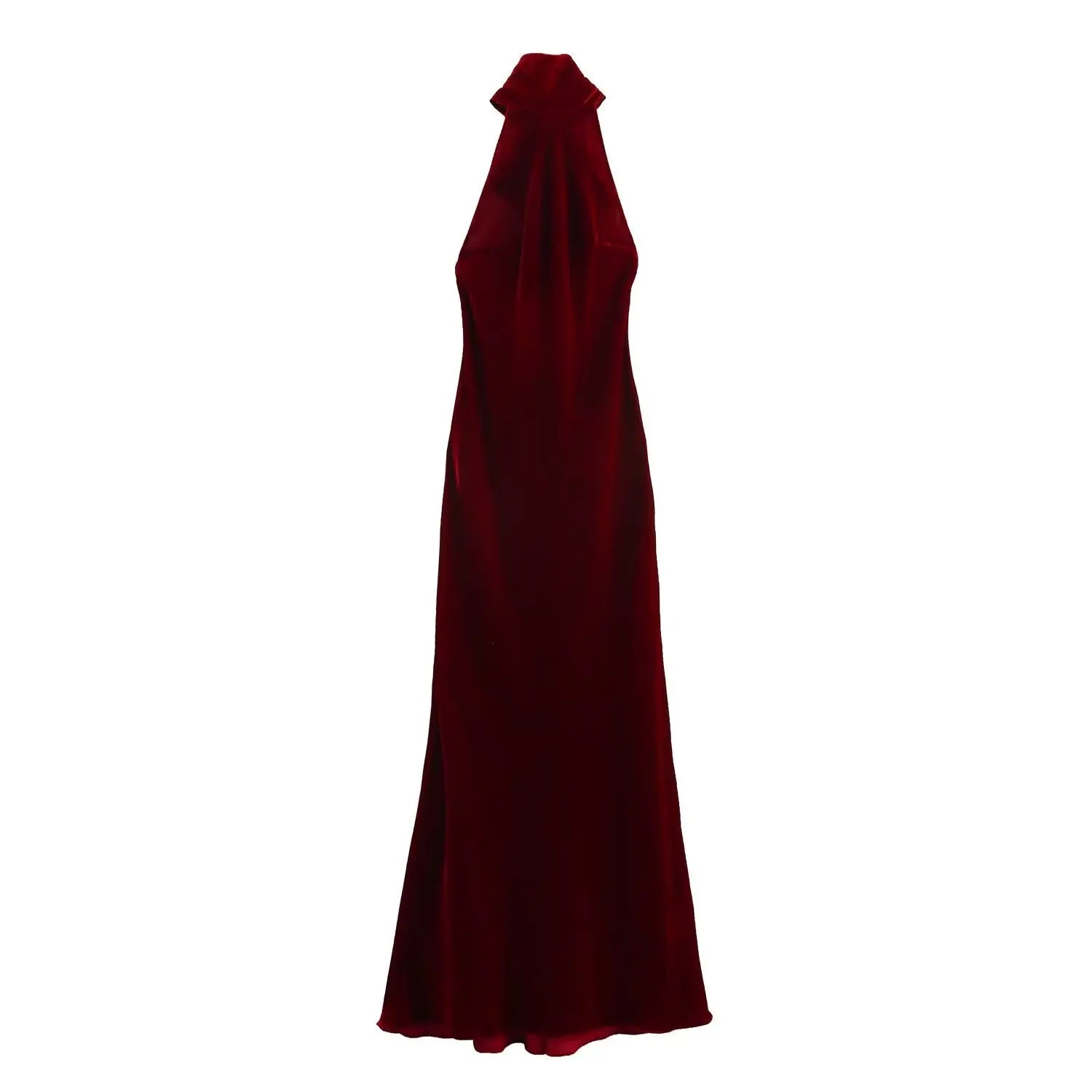 ✦ Garnet Eclipse Bow-Back Gown 𓆃