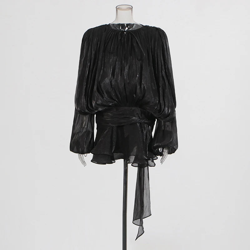 Bloom of the Night Blouse Mini Dresses by Lunaria's