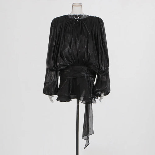 Bloom of the Night Blouse Mini Dresses by Lunaria's