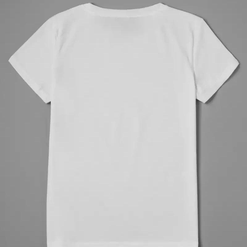 T-shirt Girl Casual Short Sleeve O Neck Top
