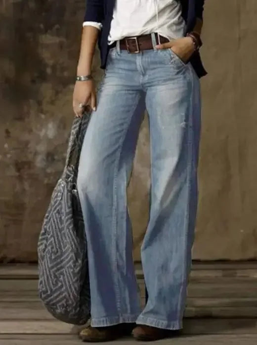 ☾ Sunbeam Echo Wide-Leg Denim ☽