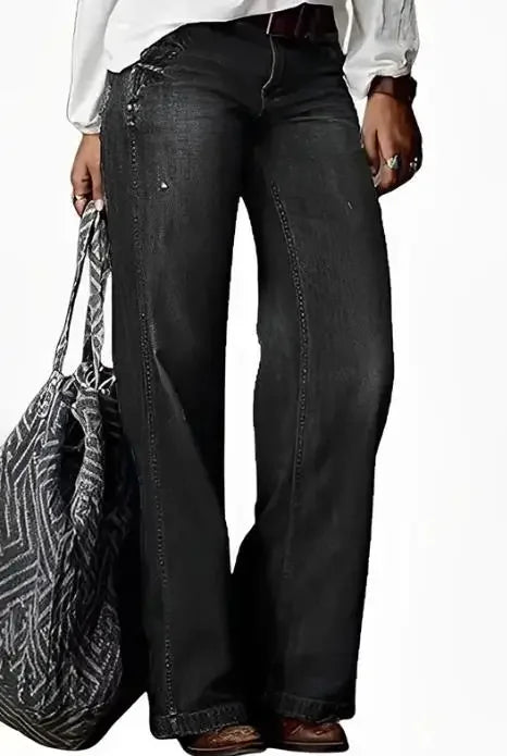 ☾ Sunbeam Echo Wide-Leg Denim ☽