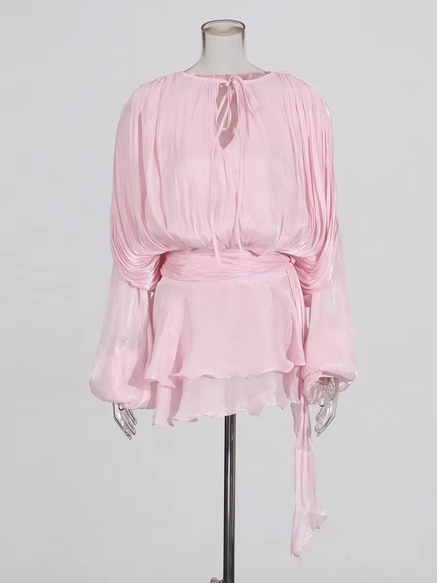 Bloom of the Night Blouse Mini Dresses by Lunaria's