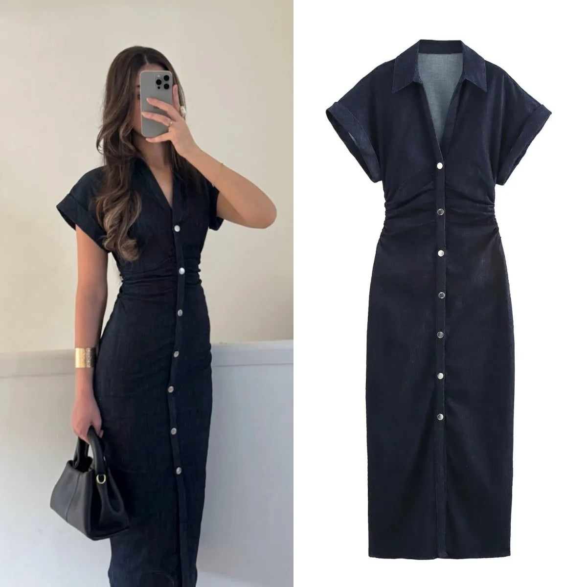 Spring Moon Jean Dress by Lunaria's