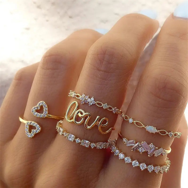 🌙 Lunaria SerpentMoon Ring Set 🌙