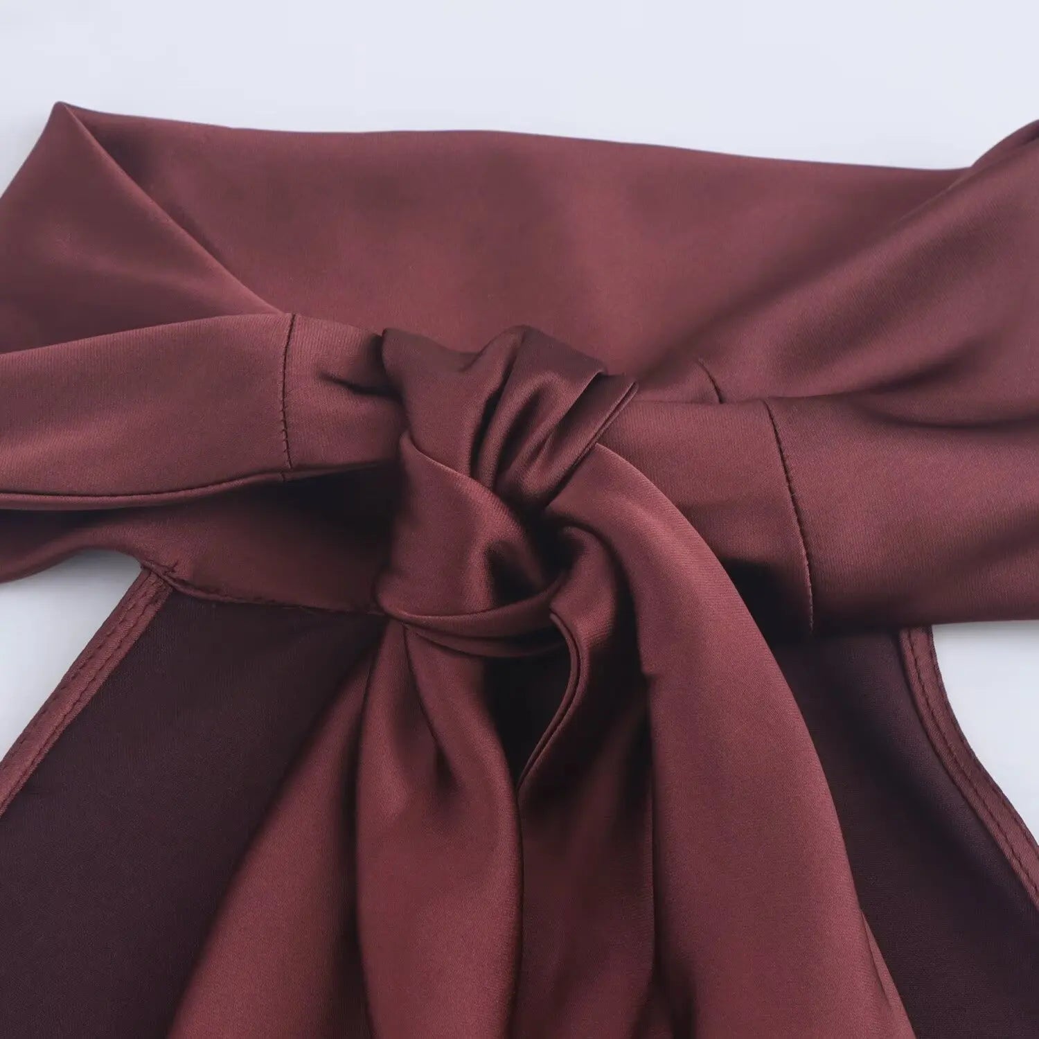 ✦ Garnet Eclipse Bow-Back Gown 𓆃