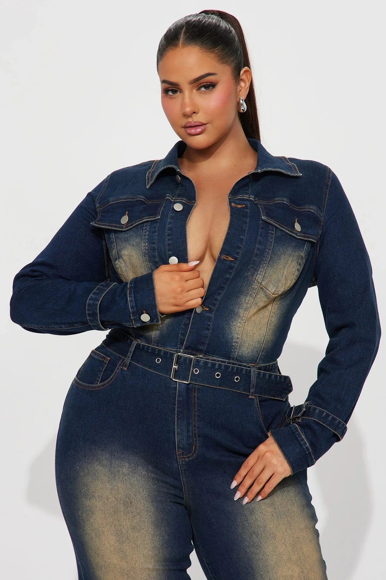 🌑 Lunaria Eclipse Denim Jumpsuit