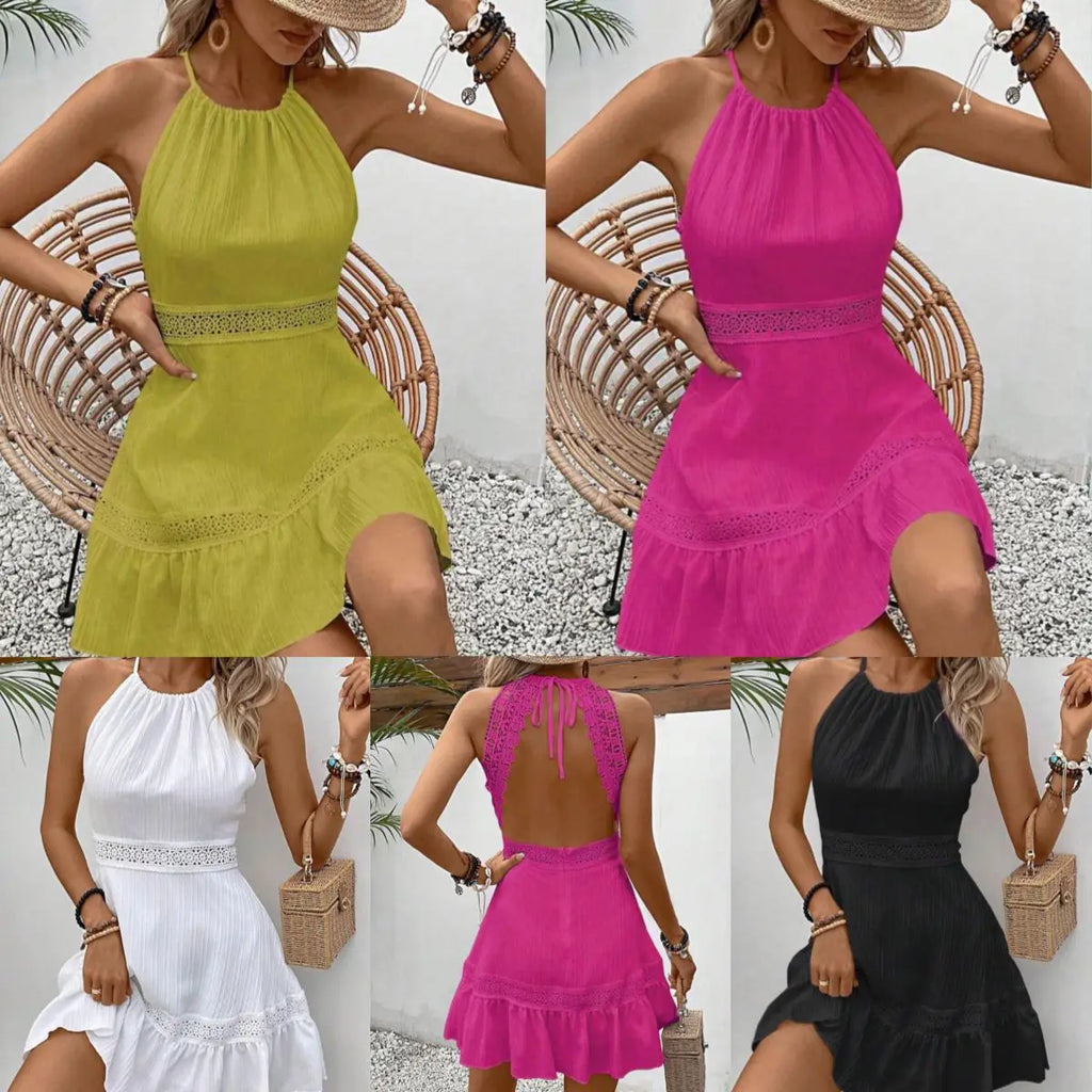 𓇼 Lunaria Solstice Breeze Halter Dress ✹⟡