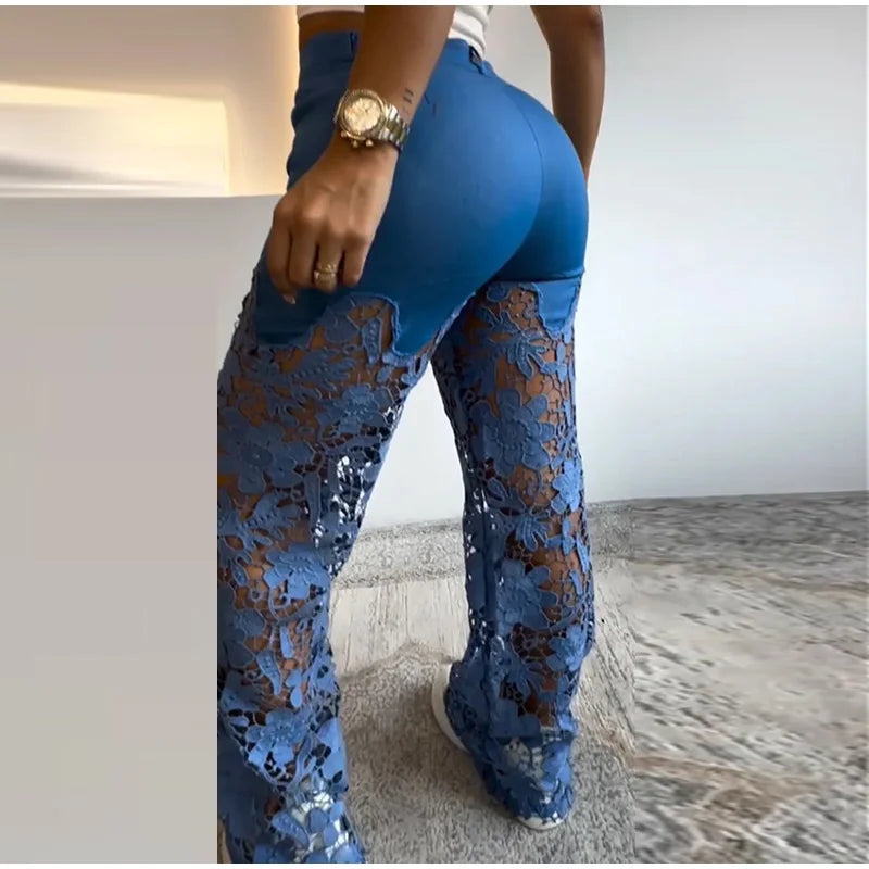 Moonlace Wide-Leg Jeans by Lunaria’s