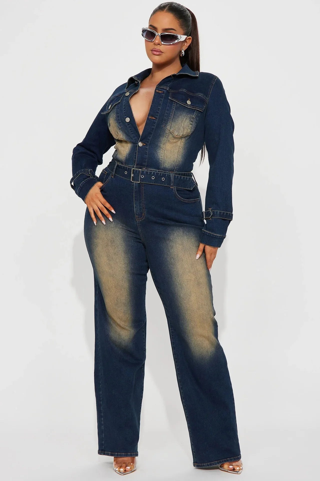 🌑 Lunaria Eclipse Denim Jumpsuit