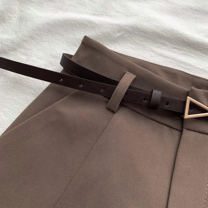 ✦ Lunaria Axis Belted Tailor Shorts