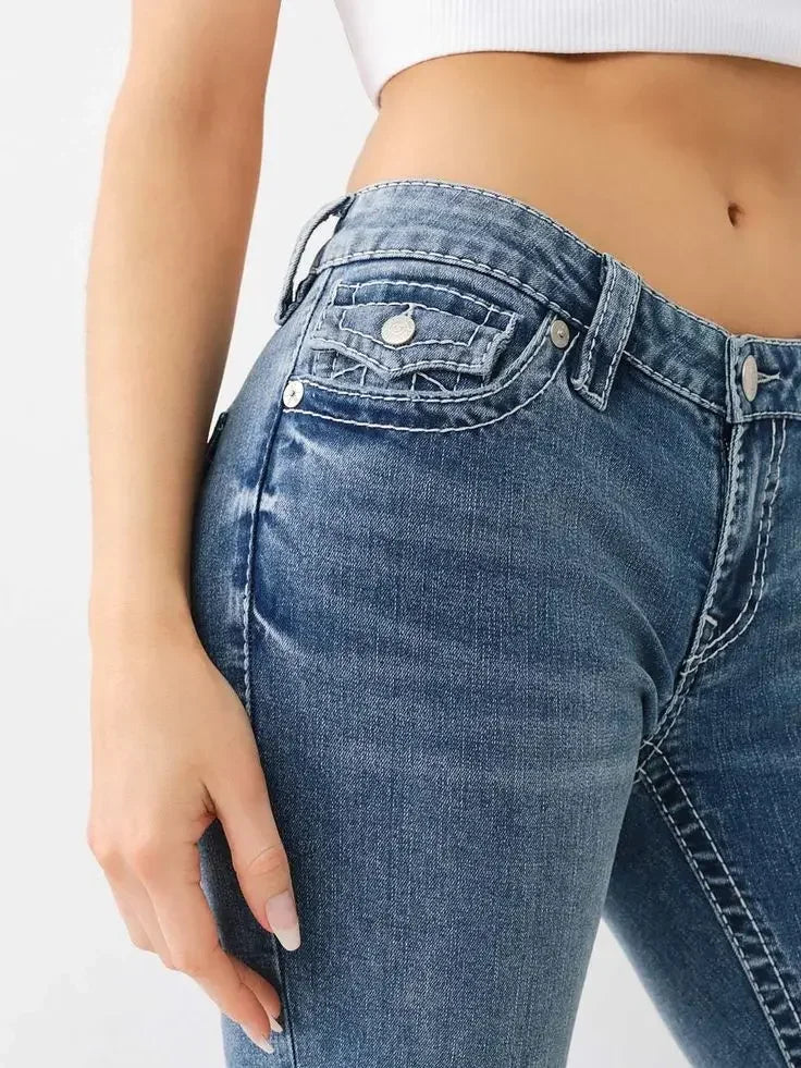 🌒 Lunaria Moonflare Pocket Jeans