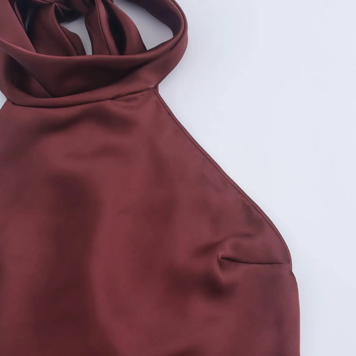 ✦ Garnet Eclipse Bow-Back Gown 𓆃
