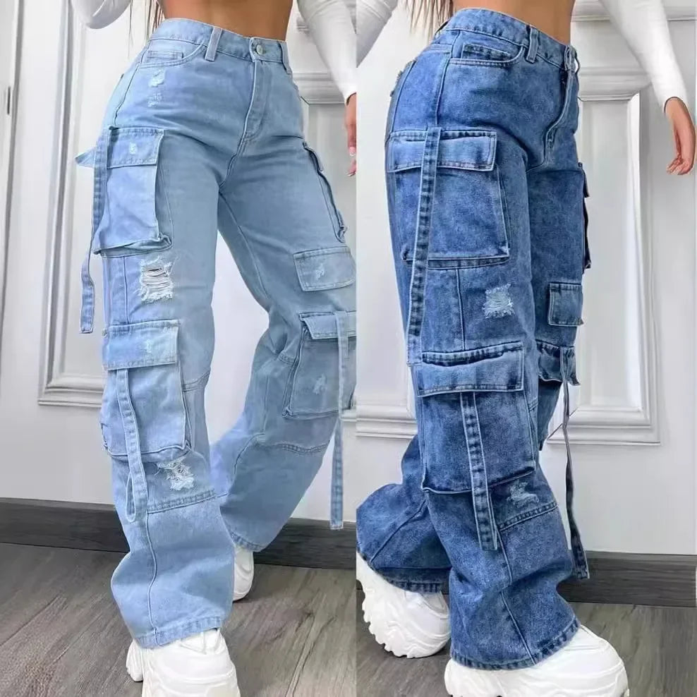 🌙 Lunaria Orbit Cargo Jeans