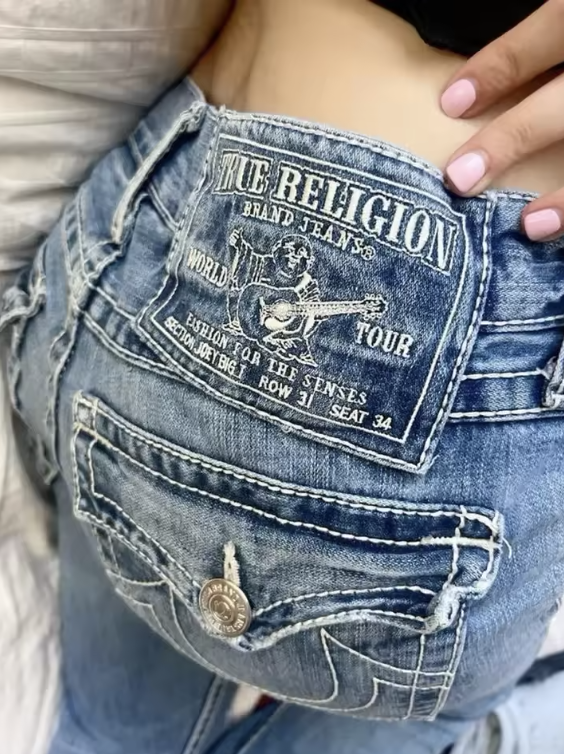 🌘 Lunaria Orbit Stitch Pocket Jeans