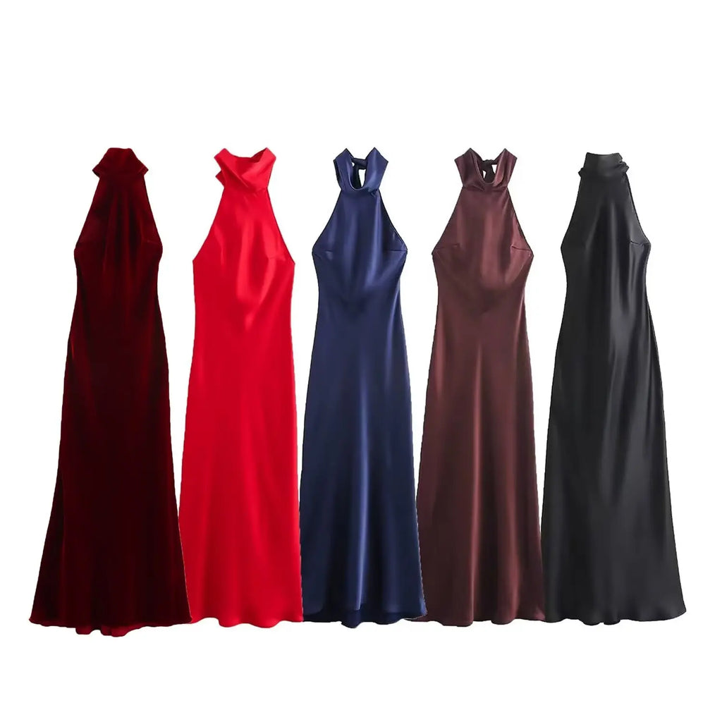 ✦ Garnet Eclipse Bow-Back Gown 𓆃