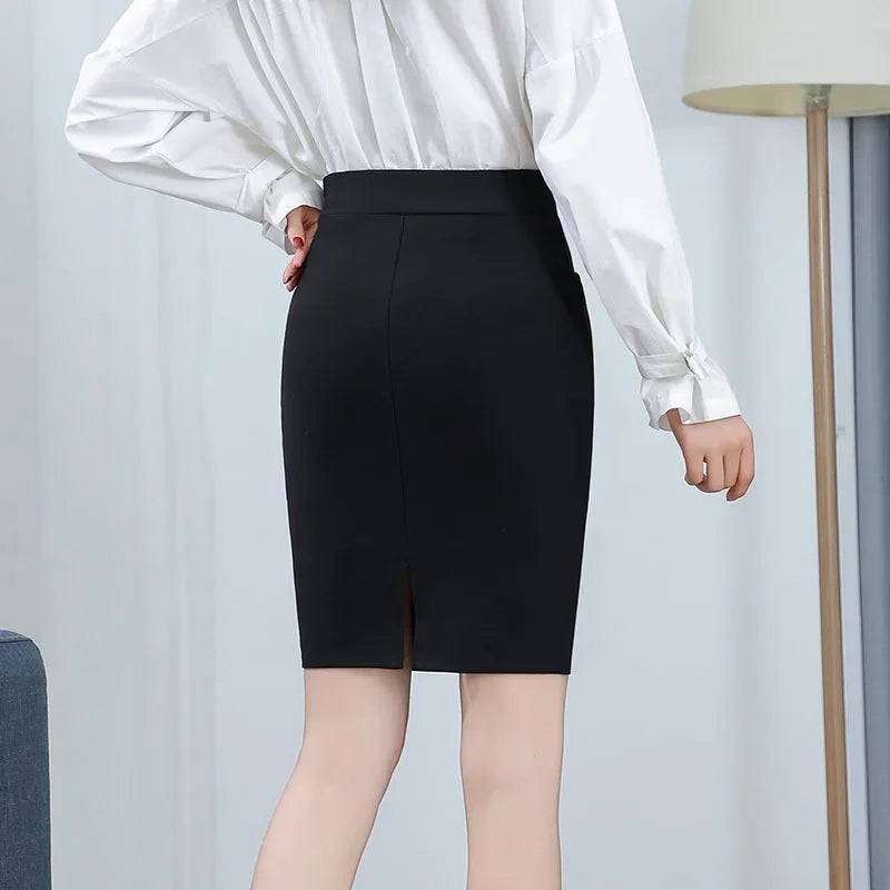 🌑 Lunaria Eclipse Pencil Skirt – Noir Orbit