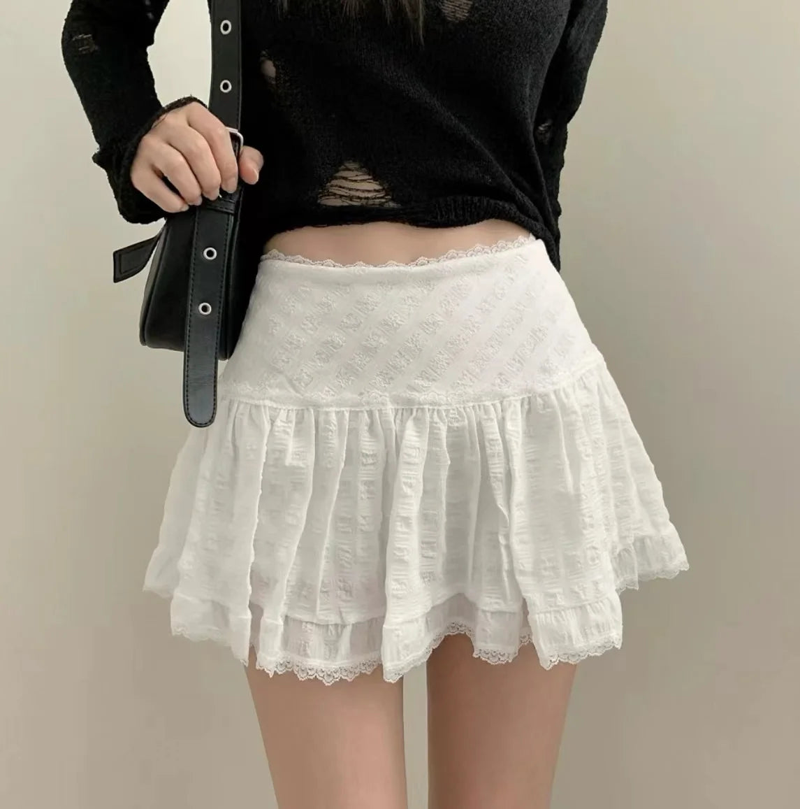 Lunaria Moonruffle Mini – Stardust Lace Skirt