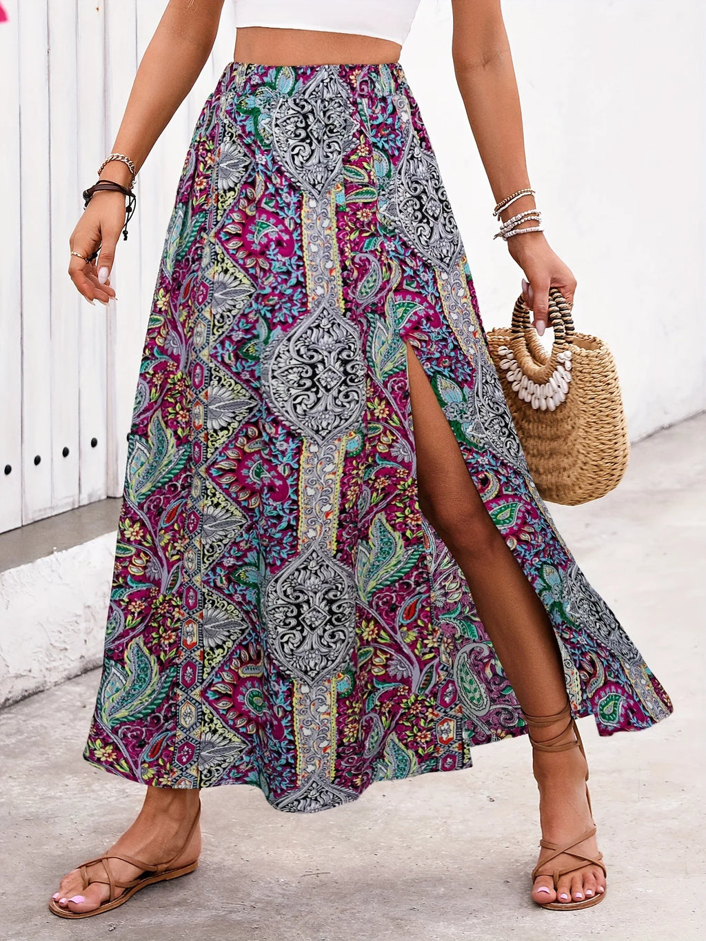 ☼ Solstice Mosaic A-Line Skirt ☼