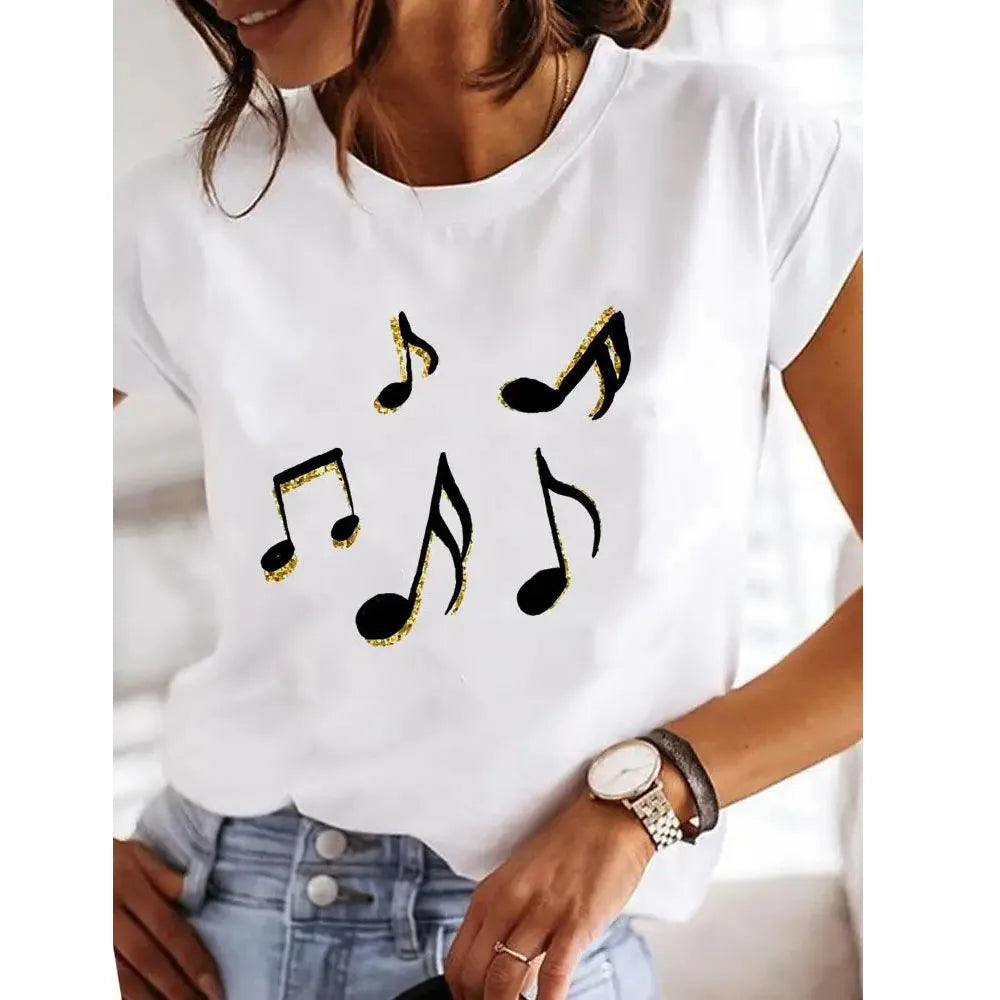 Lunaria's Love Heart Summer T Shirt O Neck