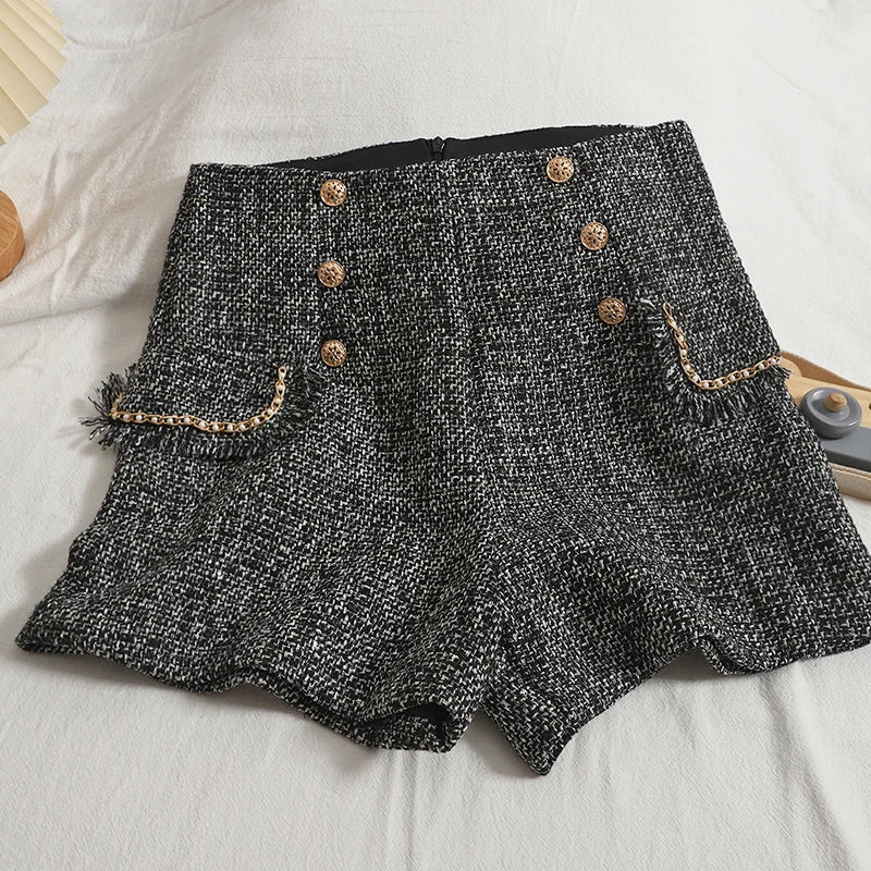 ✦ Lunaria Nocturne Tweed Shorts