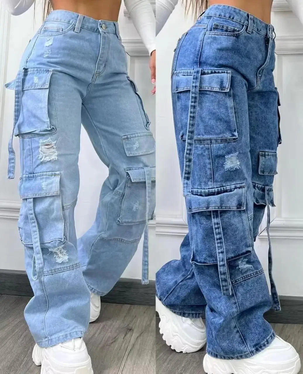 🌙 Lunaria Orbit Cargo Jeans