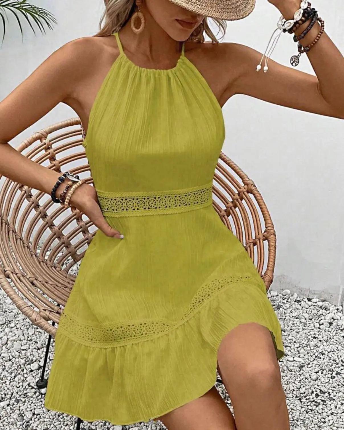 𓇼 Lunaria Solstice Breeze Halter Dress ✹⟡