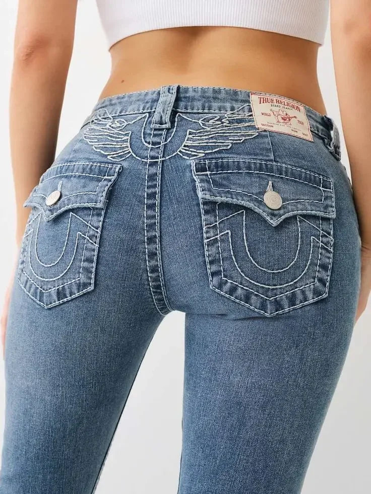 🌒 Lunaria Moonflare Pocket Jeans