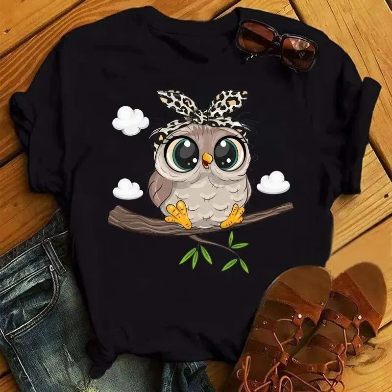 Print T Shirt  O-neck