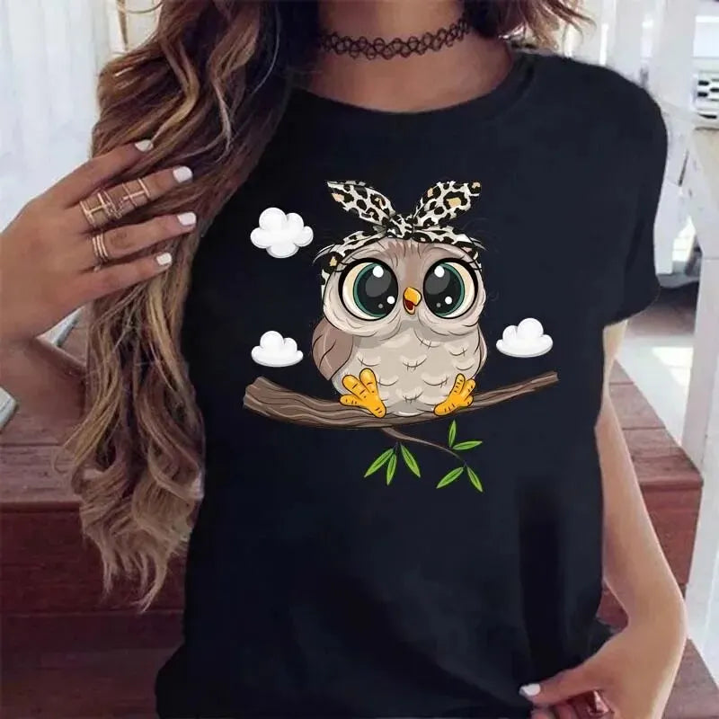 Print T Shirt  O-neck