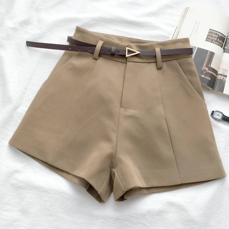✦ Lunaria Axis Belted Tailor Shorts